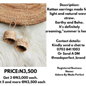 Rattan Earing