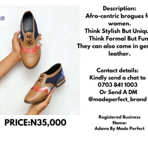 Afro centric brogues for Women